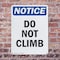 Signmission Do Not Climb, 7 in W x Rectangle, Plastic OS-2PACK-NS-P-710-V-11118 - alternate 5